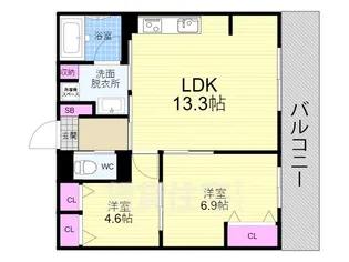 インサイトルポ山科新十条【4階】の間取り