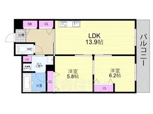 インサイトルポ山科新十条【5階】の間取り