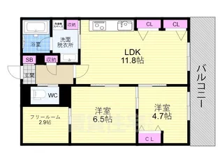 インサイトルポ山科新十条【1階】の間取り