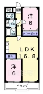 田中ハイツ【2階】の間取り