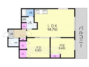 インサイトルポ山科新十条【3階】の間取り