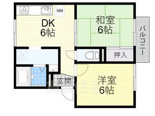紙屋ハウス5番館E棟【2階】の間取り