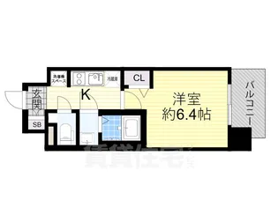 アドバンス大阪ビヤン【8階】の間取り