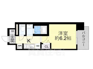 アドバンス大阪ビヤン【6階】の間取り