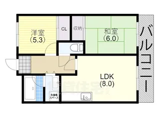 エトワール長尾【3階】の間取り