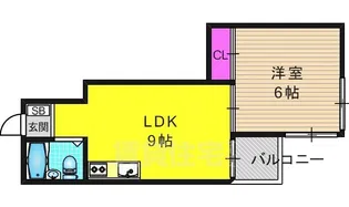 サテンドール千本【4階】の間取り