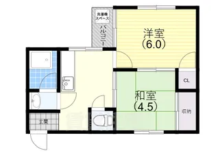 コーポ衣掛【304号室】の間取り