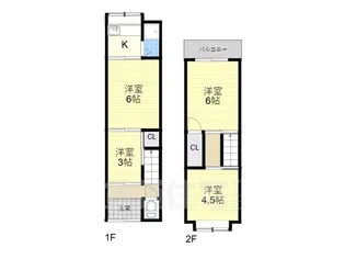 滋賀県大津市螢谷【一戸建】の間取り