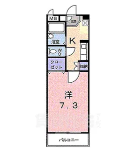 京都府京都市北区衣笠北天神森町【マンション】の間取り