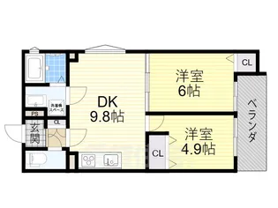 CASA CALMA菱木【3階】の間取り