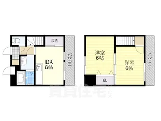 ロイヤルモアあやめ池【1階】の間取り