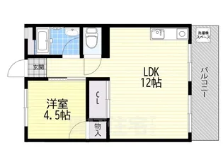 クリアスカイ立花【7階】の間取り