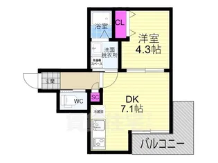 ARCA山科【1階】の間取り