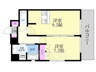 音羽ハイツ【5階】の間取り