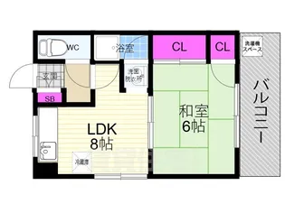 オリエント西山科【4階】の間取り