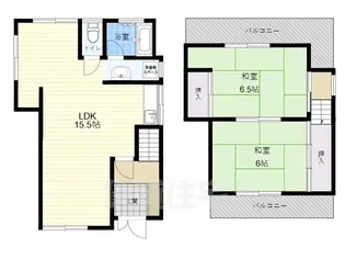 大阪府羽曳野市高鷲10丁目【一戸建】の間取り