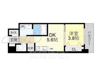 スプランディッド新大阪EAST【6階】の間取り