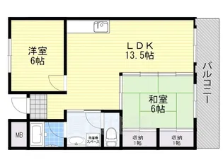 コーポラスキド【5階】の間取り