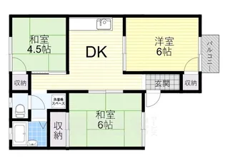 グリーンヒルA・B棟【1階】の間取り