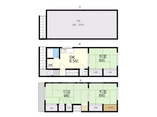 大阪府堺市堺区中安井町1丁【一戸建】の間取り