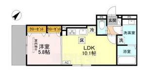GRAMM六地蔵 A棟【1階】の間取り