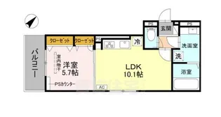 GRAMM六地蔵 A棟【3階】の間取り