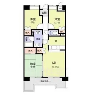 ヴェルドミール平城山【6階】の間取り