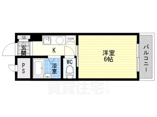 キンキ加美ハイツ【6階】の間取り