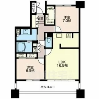 プライムメゾン矢田南【3階】の間取り