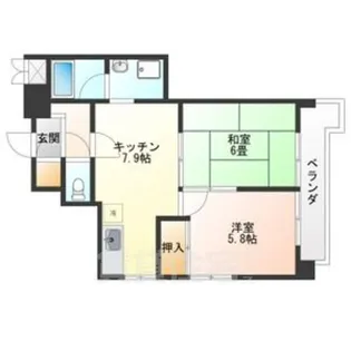 コーラル志賀【5階】の間取り