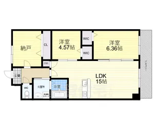 GROOVE上甲子園レジデンス【4階】の間取り