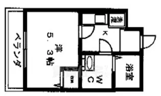 アパートメント二条城【3階】の間取り