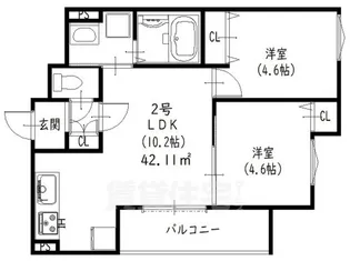 クリエオーレ原町【3階】の間取り
