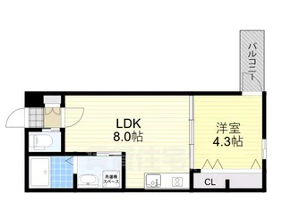 1LDKの間取り画像