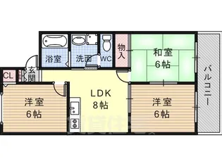 コマーノ松ヶ丘【2階】の間取り