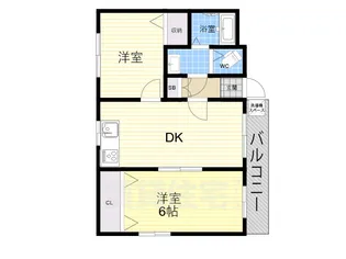 ハイツ室川1【2階】の間取り