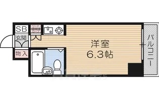 朝日プラザ梅田北デラ・リブジェ【702号室】の間取り