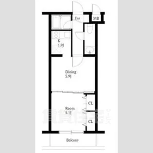 城木館【4階】の間取り