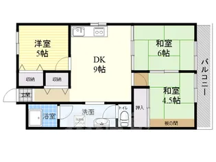 利倉西第一住宅【3階】の間取り