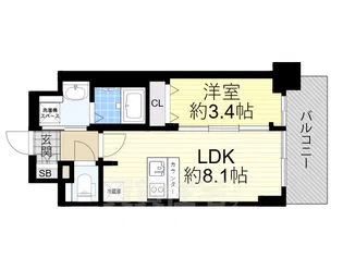 プレサンス新大阪ジェイズ【9階】の間取り