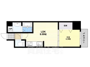 大阪府大阪市都島区御幸町1丁目【マンション】の間取り