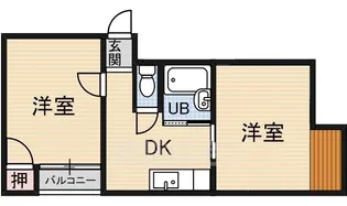 日大ハイツ【3階】の間取り