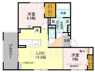 大阪府高槻市下田部町1丁目【アパート】の間取り