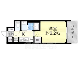 エステムコート大阪プリューム【9階】の間取り