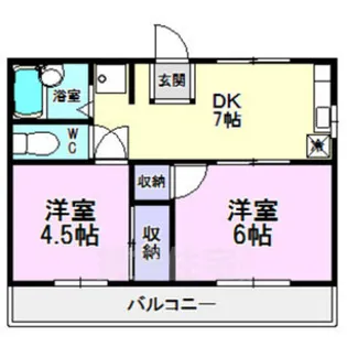 神の倉ハイツI【1階】の間取り