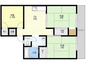 ガーデンハイツ置田1【2階】の間取り