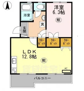 ロイヤルマンション2号棟【4階】の間取り