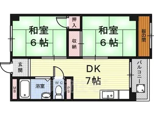 クリアスカイ立花【4階】の間取り