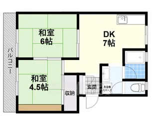 森田マンション【1階】の間取り