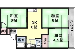 KMハイツ【A203号室】の間取り